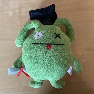Classic Green Ugly Doll Graduation Themed Ox Stuffed Animal